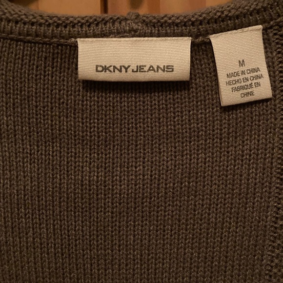 DKNY Soft brown Cinced tied  waist drop hooded sweater long sleeve - Picture 4 of 4